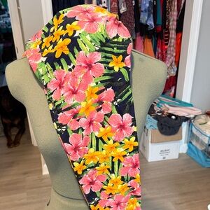 LuLaRoe Floral TC Leggings - Pink, Yellow, Green on Black